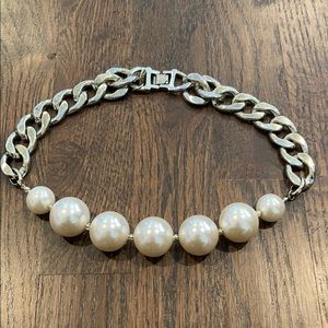 Faux pearl necklace